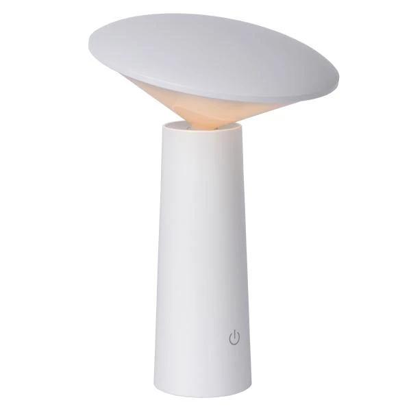 Lucide JIVE - Oplaadbare Tafellamp Buiten - Accu/Batterij - Ø 13,7 cm - LED Dimb. - 1x3W 2800K/6500K - IP44 - 3 StepDim - Wit - detail 4